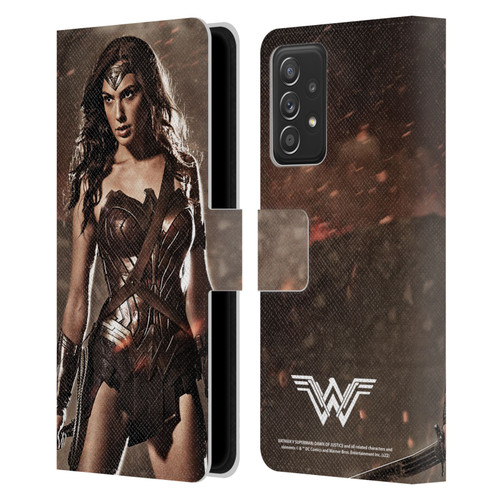 Batman V Superman: Dawn of Justice Graphics Wonder Woman Leather Book Wallet Case Cover For Samsung Galaxy A52 / A52s / 5G (2021)