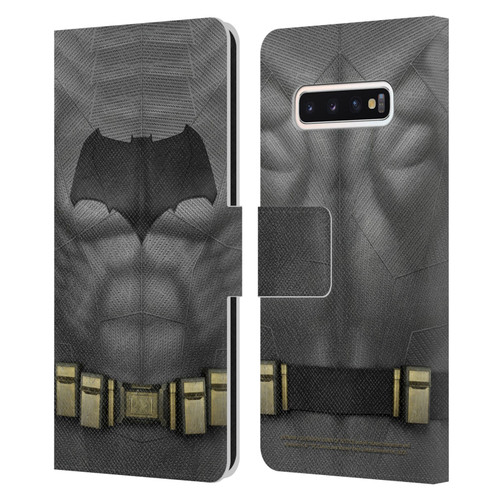 Batman V Superman: Dawn of Justice Graphics Batman Costume Leather Book Wallet Case Cover For Samsung Galaxy S10