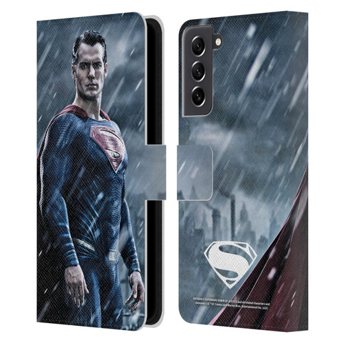 Batman V Superman: Dawn of Justice Graphics Superman Leather Book Wallet Case Cover For Samsung Galaxy S21 FE 5G
