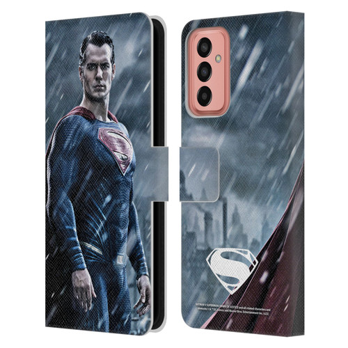 Batman V Superman: Dawn of Justice Graphics Superman Leather Book Wallet Case Cover For Samsung Galaxy M13 (2022)