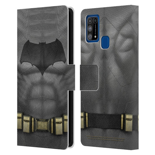 Batman V Superman: Dawn of Justice Graphics Batman Costume Leather Book Wallet Case Cover For Samsung Galaxy M31 (2020)