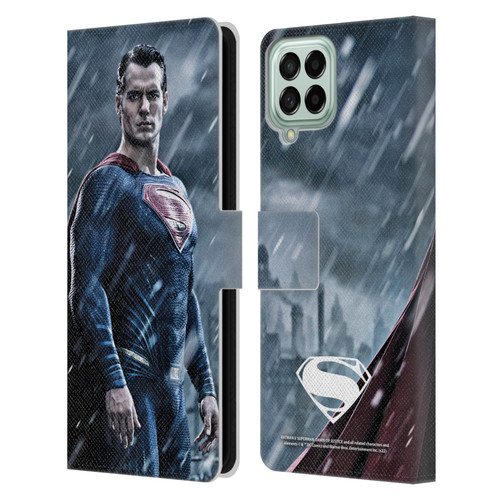 Batman V Superman: Dawn of Justice Graphics Superman Leather Book Wallet Case Cover For Samsung Galaxy M33 (2022)