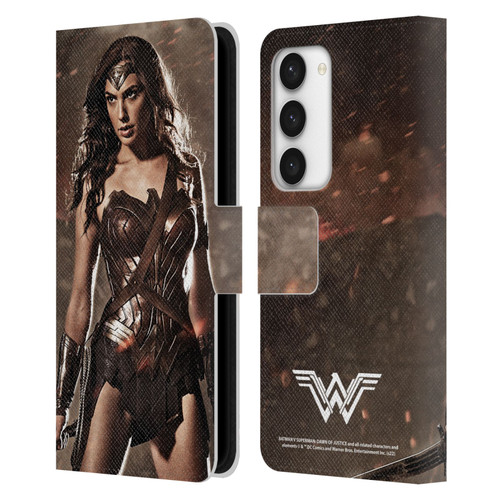 Batman V Superman: Dawn of Justice Graphics Wonder Woman Leather Book Wallet Case Cover For Samsung Galaxy S23 5G