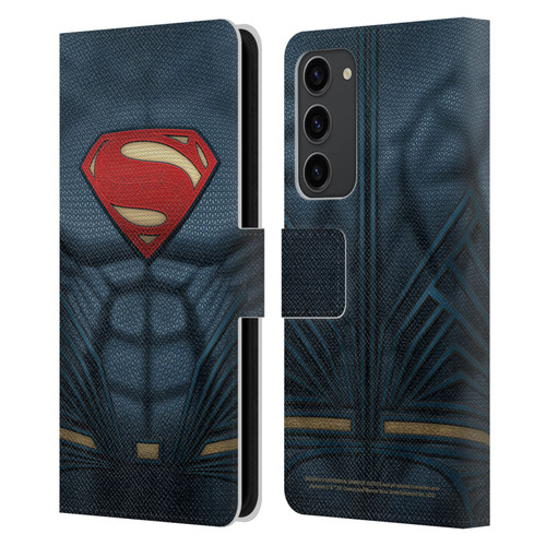 Batman V Superman: Dawn of Justice Graphics Superman Costume Leather Book Wallet Case Cover For Samsung Galaxy S23+ 5G