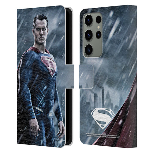 Batman V Superman: Dawn of Justice Graphics Superman Leather Book Wallet Case Cover For Samsung Galaxy S23 Ultra 5G