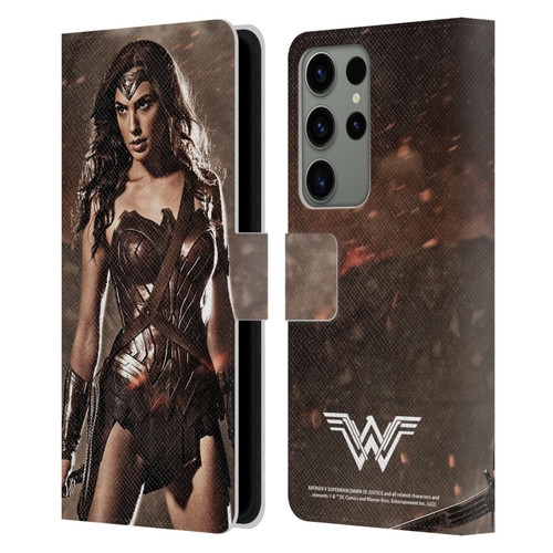 Batman V Superman: Dawn of Justice Graphics Wonder Woman Leather Book Wallet Case Cover For Samsung Galaxy S23 Ultra 5G