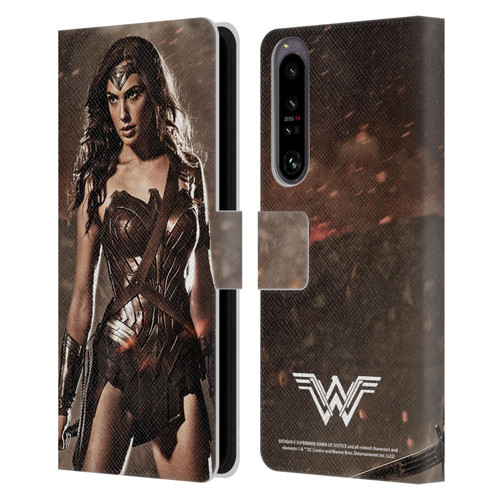 Batman V Superman: Dawn of Justice Graphics Wonder Woman Leather Book Wallet Case Cover For Sony Xperia 1 IV