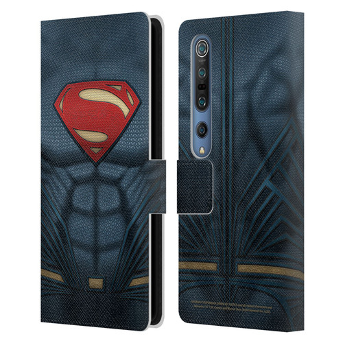 Batman V Superman: Dawn of Justice Graphics Superman Costume Leather Book Wallet Case Cover For Xiaomi Mi 10 5G / Mi 10 Pro 5G