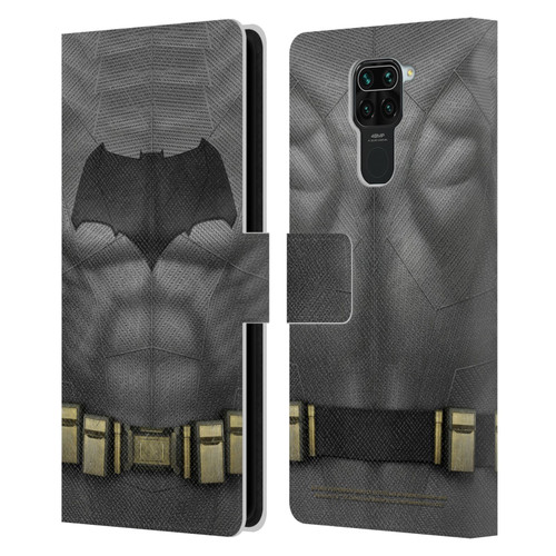 Batman V Superman: Dawn of Justice Graphics Batman Costume Leather Book Wallet Case Cover For Xiaomi Redmi Note 9 / Redmi 10X 4G