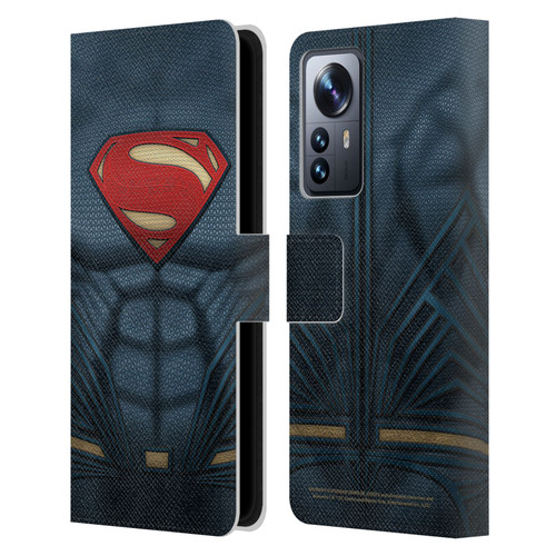 Batman V Superman: Dawn of Justice Graphics Superman Costume Leather Book Wallet Case Cover For Xiaomi 12 Pro