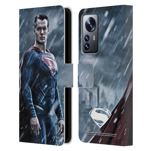 Batman V Superman: Dawn of Justice Graphics Superman Leather Book Wallet Case Cover For Xiaomi 12 Pro