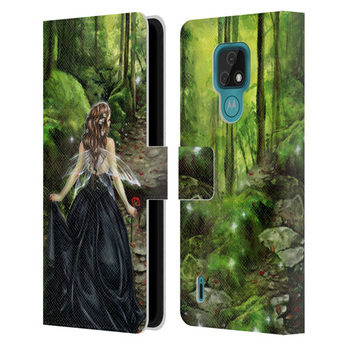 Selina Fenech Fairies Along The Forest Path Leather Book Wallet Case Cover For Motorola Moto E7