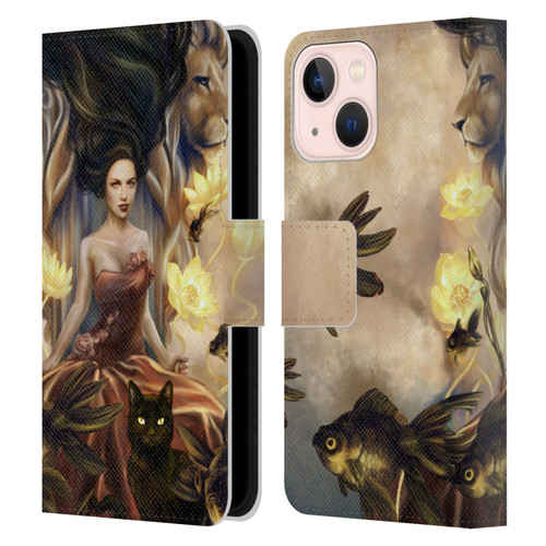 Selina Fenech Fantasy Queens of Wands Leather Book Wallet Case Cover For Apple iPhone 13 Mini