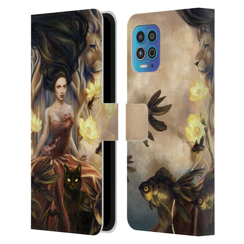Selina Fenech Fantasy Queens of Wands Leather Book Wallet Case Cover For Motorola Moto G100