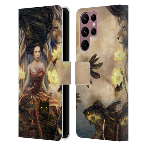 Selina Fenech Fantasy Queens of Wands Leather Book Wallet Case Cover For Samsung Galaxy S22 Ultra 5G