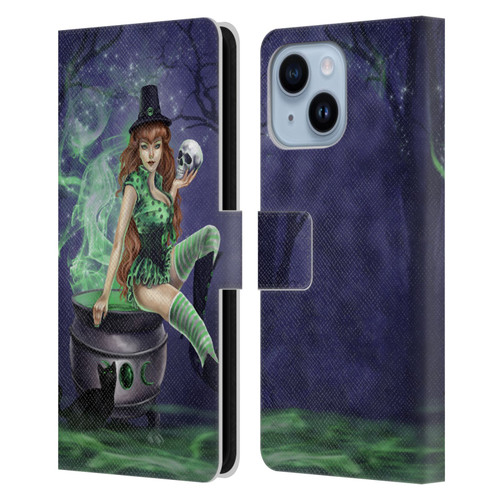 Selina Fenech Gothic Jinxed Leather Book Wallet Case Cover For Apple iPhone 14 Plus