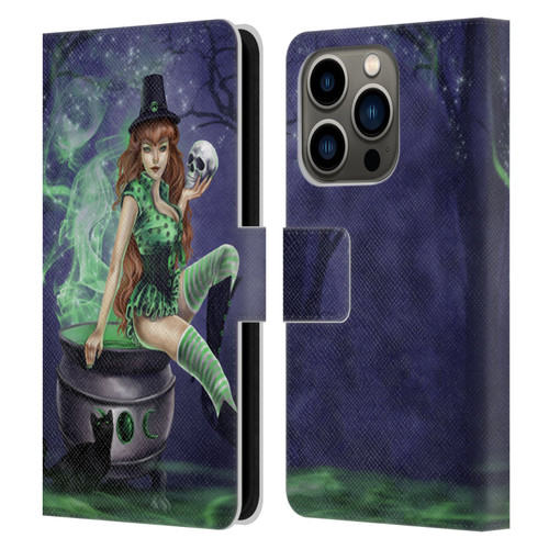 Selina Fenech Gothic Jinxed Leather Book Wallet Case Cover For Apple iPhone 14 Pro