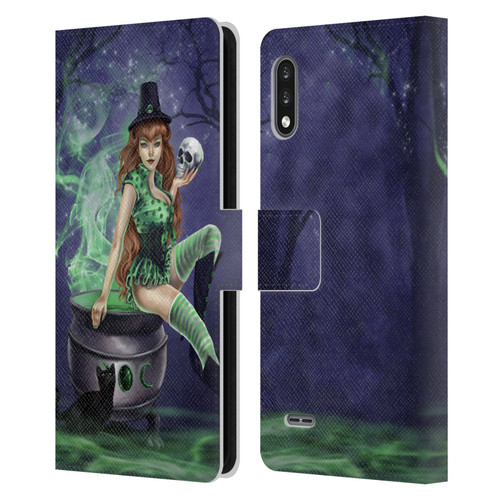 Selina Fenech Gothic Jinxed Leather Book Wallet Case Cover For LG K22
