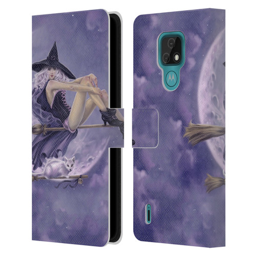 Selina Fenech Gothic Bewitched Leather Book Wallet Case Cover For Motorola Moto E7