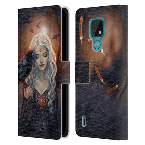 Selina Fenech Gothic Ravenkin Leather Book Wallet Case Cover For Motorola Moto E7