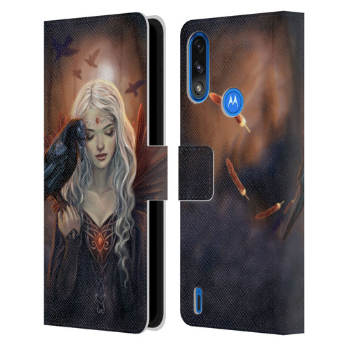 Selina Fenech Gothic Ravenkin Leather Book Wallet Case Cover For Motorola Moto E7 Power / Moto E7i Power