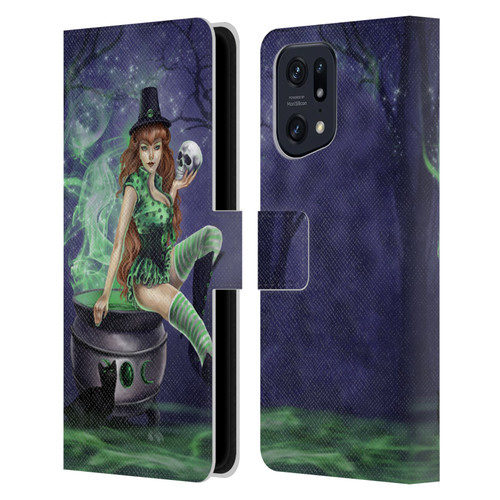 Selina Fenech Gothic Jinxed Leather Book Wallet Case Cover For OPPO Find X5