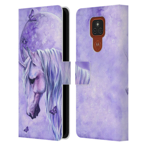 Selina Fenech Unicorns Moonlit Magic Leather Book Wallet Case Cover For Motorola Moto E7 Plus