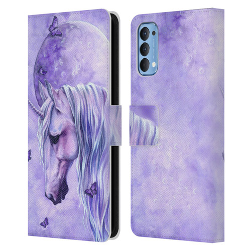 Selina Fenech Unicorns Moonlit Magic Leather Book Wallet Case Cover For OPPO Reno 4 5G