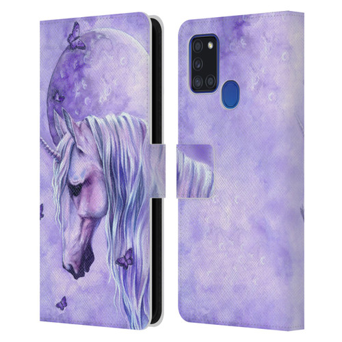 Selina Fenech Unicorns Moonlit Magic Leather Book Wallet Case Cover For Samsung Galaxy A21s (2020)