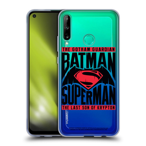 Batman V Superman: Dawn of Justice Graphics Typography Soft Gel Case for Huawei P40 lite E