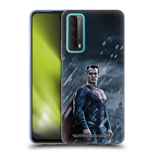 Batman V Superman: Dawn of Justice Graphics Superman Soft Gel Case for Huawei P Smart (2021)
