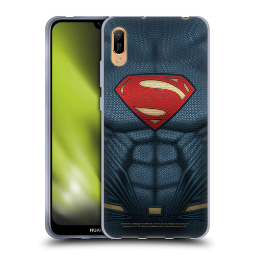 Batman V Superman: Dawn of Justice Graphics Superman Costume Soft Gel Case for Huawei Y6 Pro (2019)