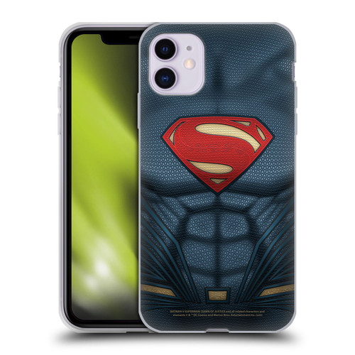 Batman V Superman: Dawn of Justice Graphics Superman Costume Soft Gel Case for Apple iPhone 11