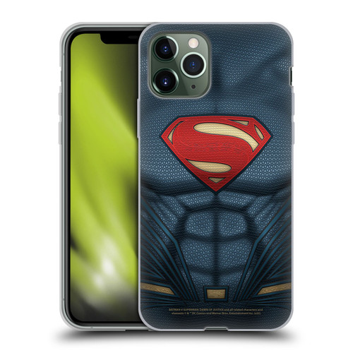 Batman V Superman: Dawn of Justice Graphics Superman Costume Soft Gel Case for Apple iPhone 11 Pro