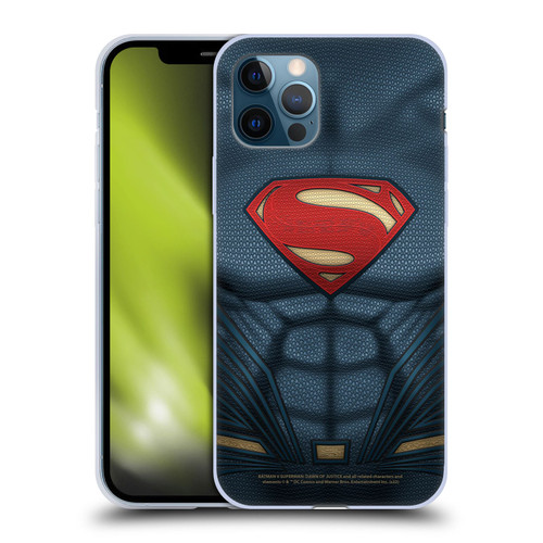 Batman V Superman: Dawn of Justice Graphics Superman Costume Soft Gel Case for Apple iPhone 12 / iPhone 12 Pro
