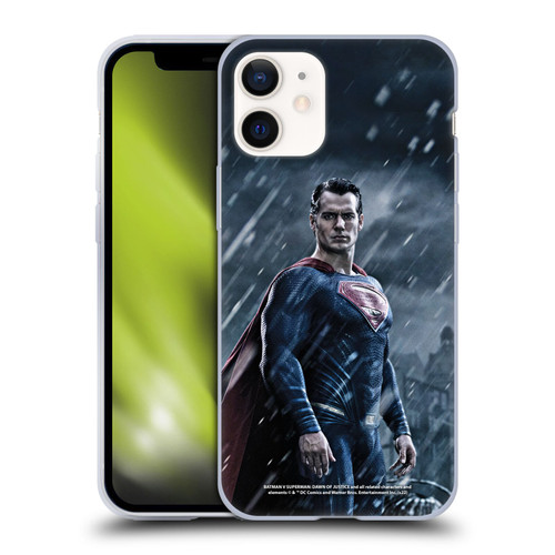 Batman V Superman: Dawn of Justice Graphics Superman Soft Gel Case for Apple iPhone 12 Mini