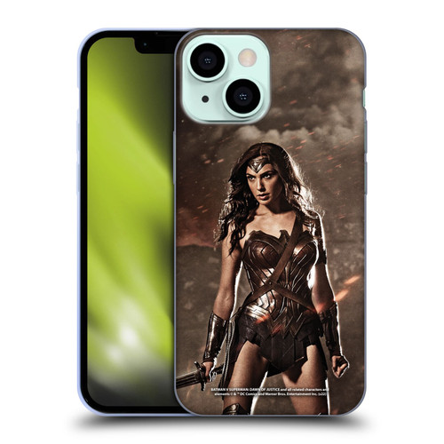 Batman V Superman: Dawn of Justice Graphics Wonder Woman Soft Gel Case for Apple iPhone 13 Mini