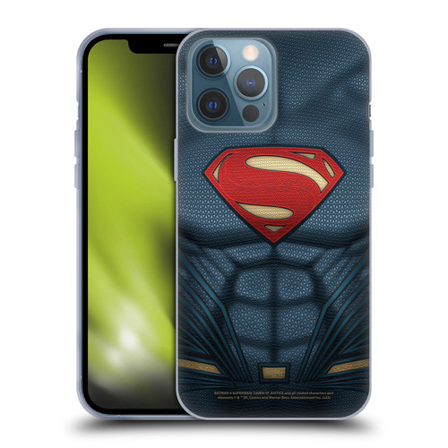 Batman V Superman: Dawn of Justice Graphics Superman Costume Soft Gel Case for Apple iPhone 13 Pro Max