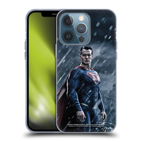 Batman V Superman: Dawn of Justice Graphics Superman Soft Gel Case for Apple iPhone 13 Pro