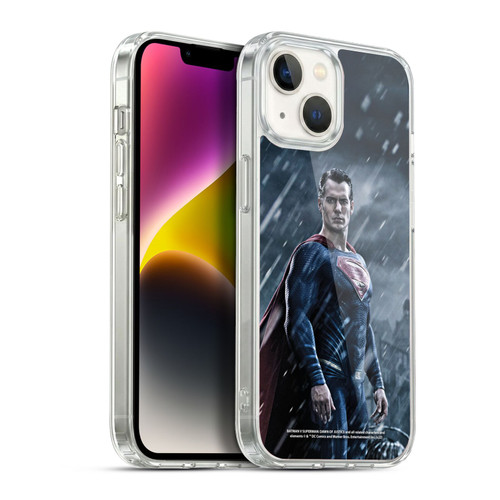 Batman V Superman: Dawn of Justice Graphics Superman Soft Gel Case for Apple iPhone 14