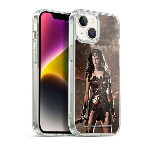 Batman V Superman: Dawn of Justice Graphics Wonder Woman Soft Gel Case for Apple iPhone 14