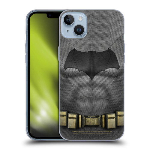 Batman V Superman: Dawn of Justice Graphics Batman Costume Soft Gel Case for Apple iPhone 14 Plus