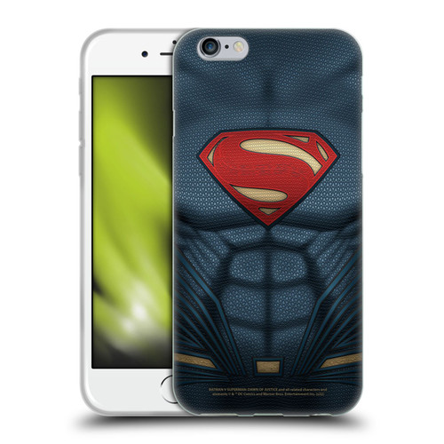 Batman V Superman: Dawn of Justice Graphics Superman Costume Soft Gel Case for Apple iPhone 6 / iPhone 6s