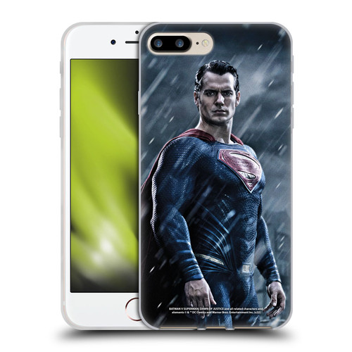 Batman V Superman: Dawn of Justice Graphics Superman Soft Gel Case for Apple iPhone 7 Plus / iPhone 8 Plus