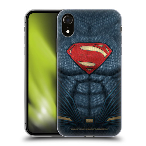 Batman V Superman: Dawn of Justice Graphics Superman Costume Soft Gel Case for Apple iPhone XR