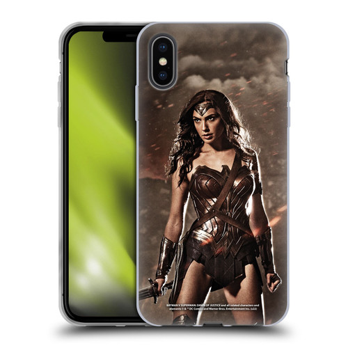 Batman V Superman: Dawn of Justice Graphics Wonder Woman Soft Gel Case for Apple iPhone XS Max