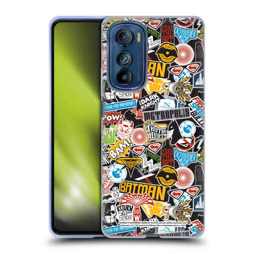 Batman V Superman: Dawn of Justice Graphics Sticker Collage Soft Gel Case for Motorola Edge 30