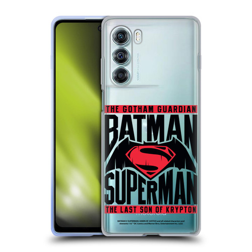 Batman V Superman: Dawn of Justice Graphics Typography Soft Gel Case for Motorola Edge S30 / Moto G200 5G