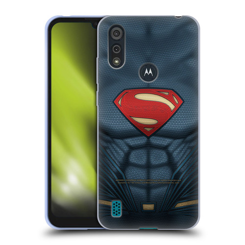 Batman V Superman: Dawn of Justice Graphics Superman Costume Soft Gel Case for Motorola Moto E6s (2020)