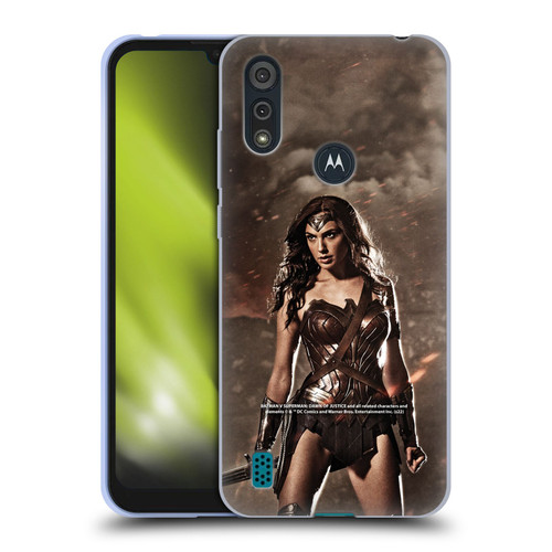 Batman V Superman: Dawn of Justice Graphics Wonder Woman Soft Gel Case for Motorola Moto E6s (2020)
